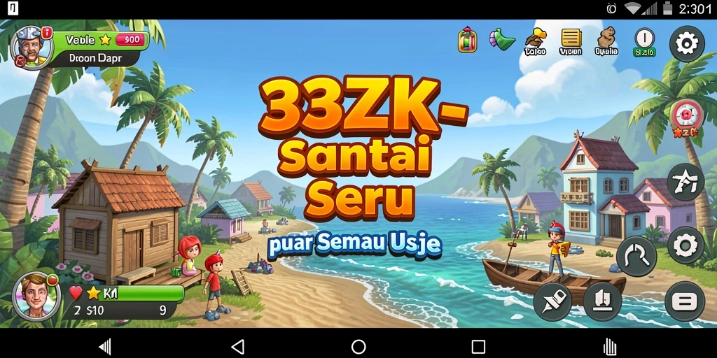 Tampilan gameplay intuitif dan menyenangkan dari 33ZK.