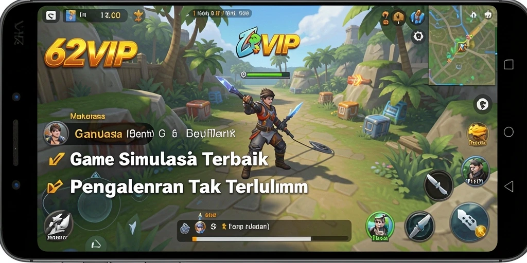 Tampilan gameplay menarik dari 62VIP yang memukau.