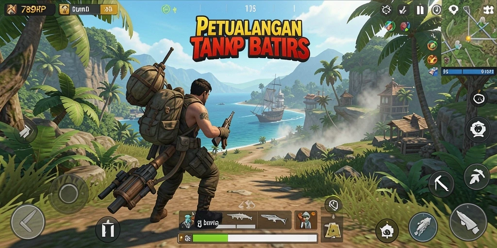 Tampilan gameplay menarik dari 789RP di dunia terbuka.