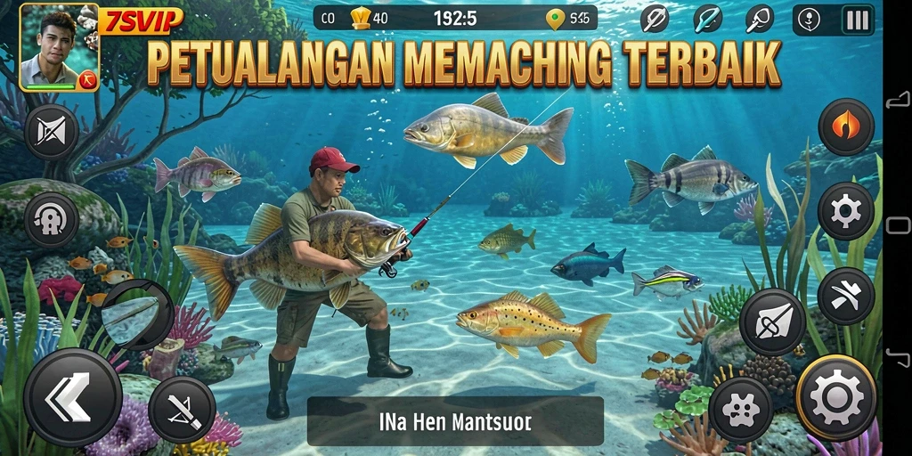 Tampilan gameplay <strong>7SVIP</strong> dengan berbagai ikan yang bisa ditangkap.