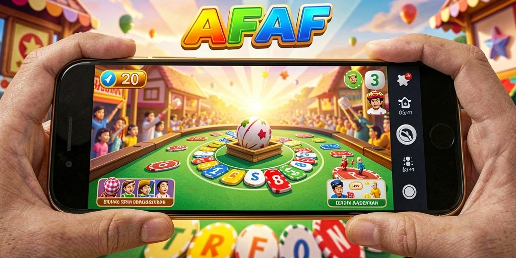 Tampilan gameplay seru dari AFAF yang menampilkan permainan Bingo yang mendebarkan.