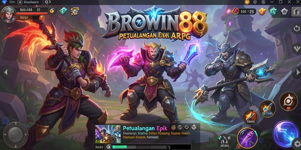 Screenshot gameplay BROWIN88 menampilkan aksi seru dalam petualangan ARPG.