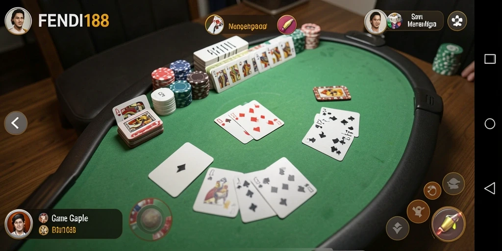 Tampilan gameplay seru dari FENDI188 yang penuh teka-teki Gaple.