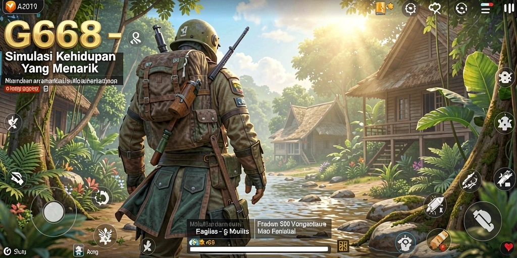 Screenshot G668 menampilkan gameplay simulasi yang mendalam dan interaktif.