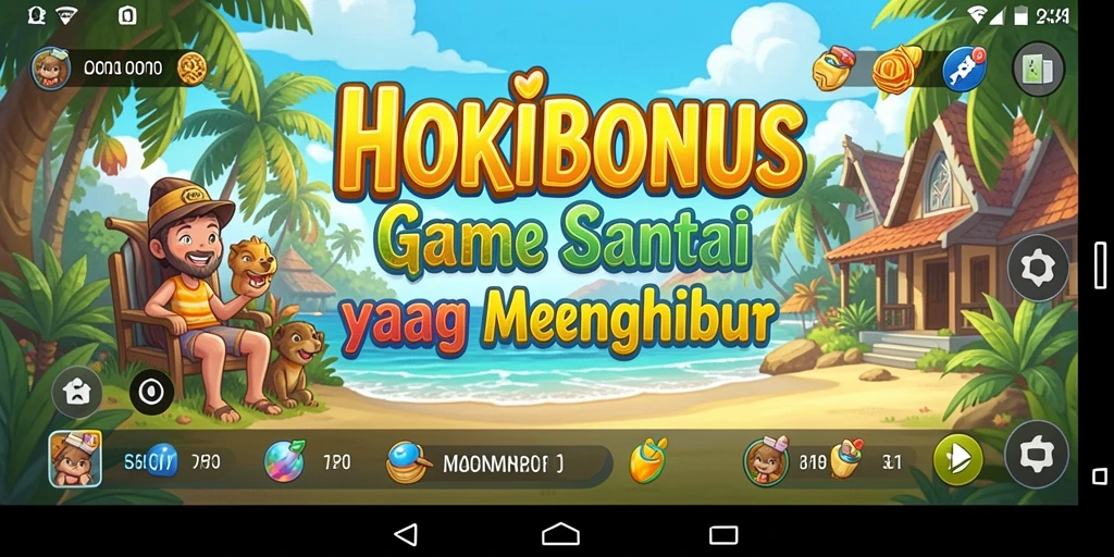 Tampilan gameplay HOKIBONUS yang ceria dan menyenangkan.