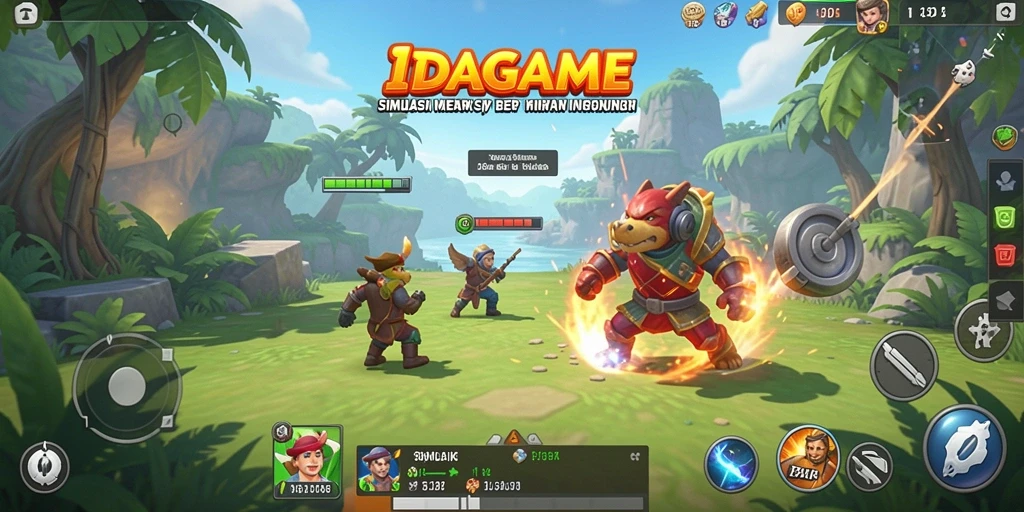 Tampilan gameplay IDAGAME yang menarik dan imersif.