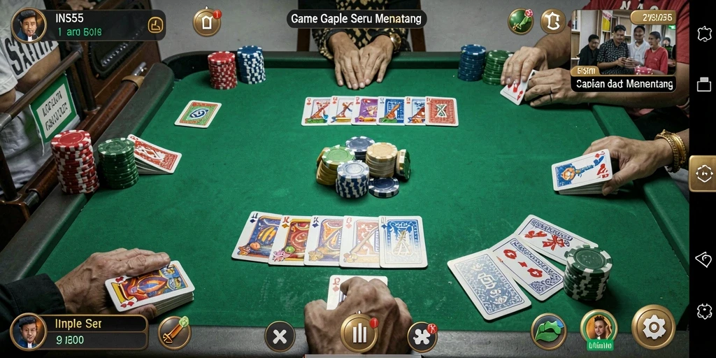 Tampilan gameplay Gaple yang seru dan interaktif.