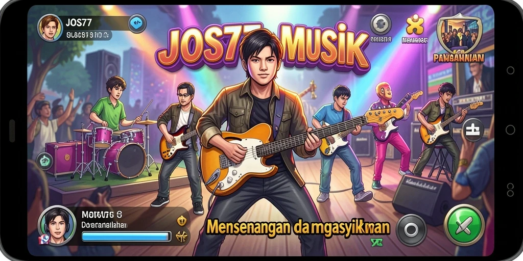 Screenshot gameplay JOS77 menampilkan aksi seru dalam permainan musik.