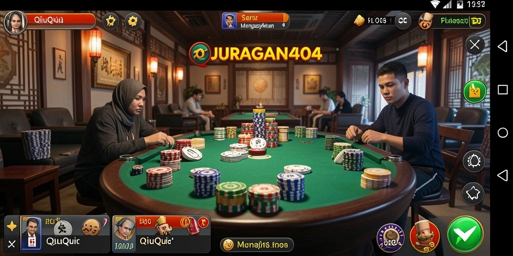 Screenshot gameplay QiuQiu JURAGAN404 yang menarik.