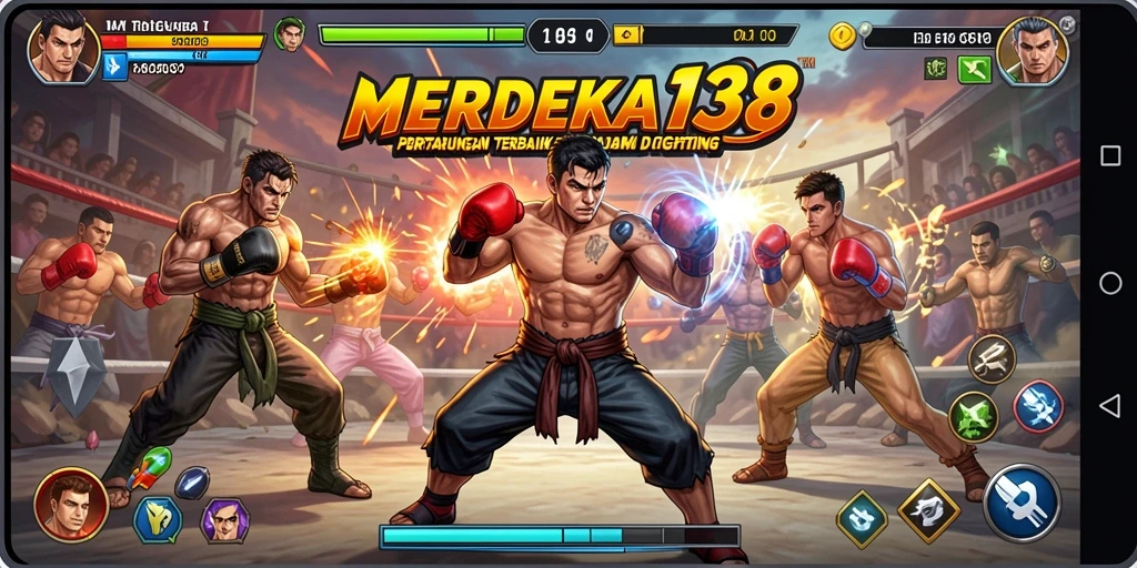 Tangkapan layar menunjukkan aksi pertarungan intens dalam MERDEKA138.