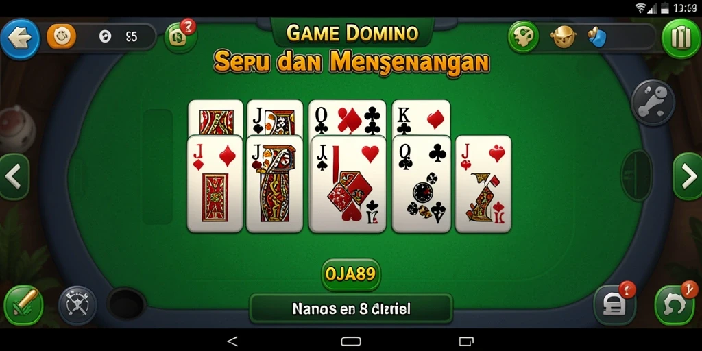 Tampilan screenshot OJA89 memperlihatkan gameplay yang seru di Domino.