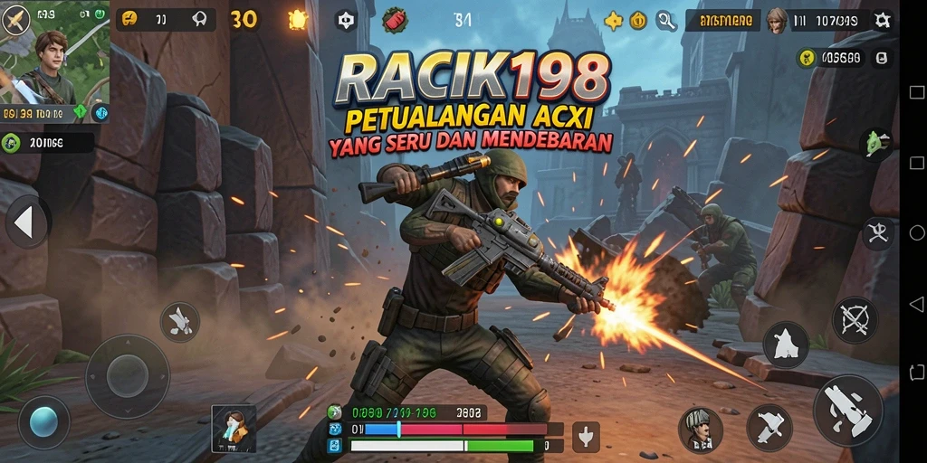Screenshot menunjukkan aksi mendebarkan dalam gameplay <strong>RACIK198</strong>.