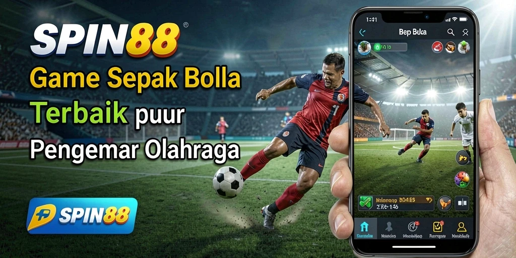 Screenshot menunjukkan aksi mendebarkan dalam permainan sepak bola.
