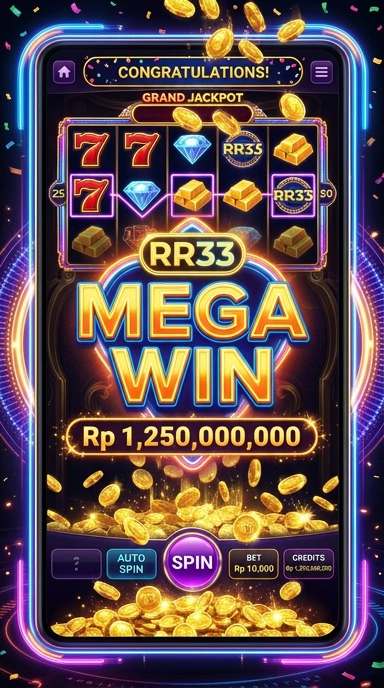 Tampilan menu utama rr33 memudahkan navigasi.